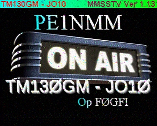 TM130GM: 2026-05-30 de PI1DFT
