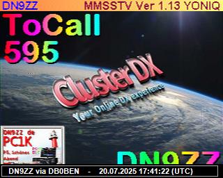 DN9ZZ: 2025072019 de DB0BEN