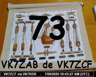 VK7ZCF: 2025080712 de DB0BEN