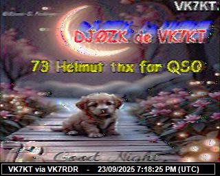 VK7KT: 2025092321 de DB0BEN