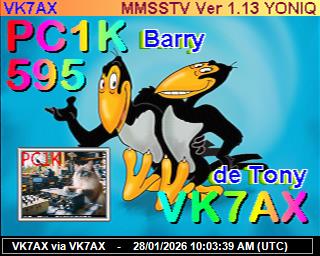 VK7AX: 2026012811 de PI1DFT