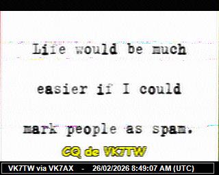 VK7TW: 2026022609 de PI1DFT