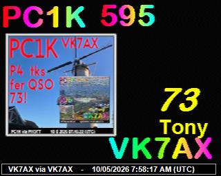 VK7AX: 2026051009 de DB0BEN