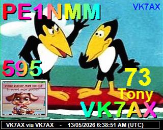 VK7AX: 2026051308 de DB0BEN