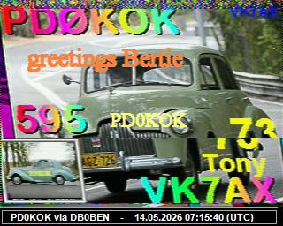 PD0KOK: 2026051409 de DB0BEN