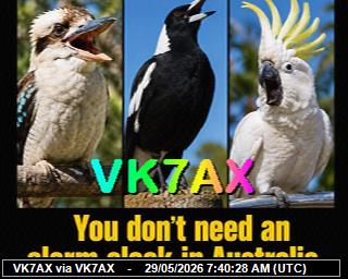 VK7AX: 2026052909 de DB0BEN