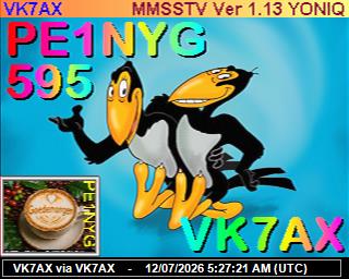 VK7AX: 2026071207 de DB0BEN