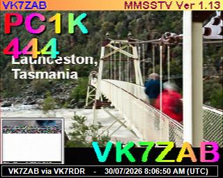 VK7ZAB: 2026073010 de PI1DFT