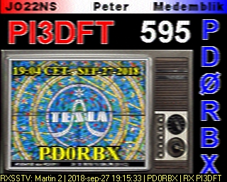 PD0RBX: 2018-09-27 de PI3DFT