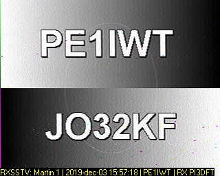 PE1IWT: 2019-12-03 de PI3DFT
