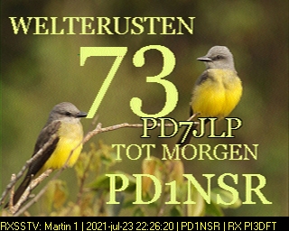 PD1NSR: 2021-07-23 de PI3DFT