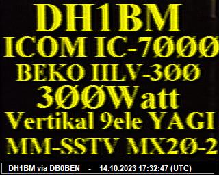 DH1BM: 2023101417 de DB0BEN