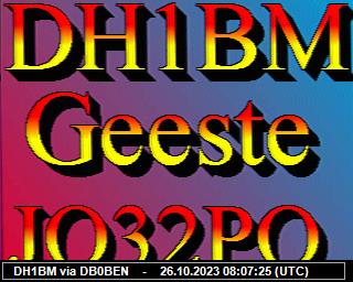 DH1BM: 2023102608 de DB0BEN