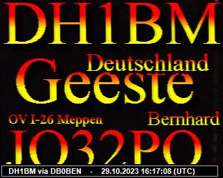 DH1BM: 2023102916 de DB0BEN