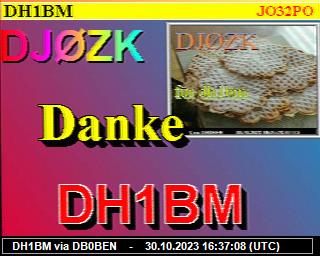 DH1BM: 2023103016 de DB0BEN