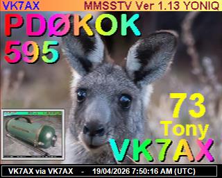 VK7AX: 2026041909 de PI1DFT