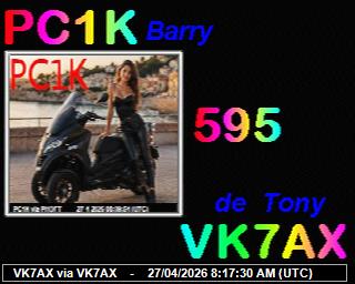 VK7AX: 2026042710 de PI1DFT