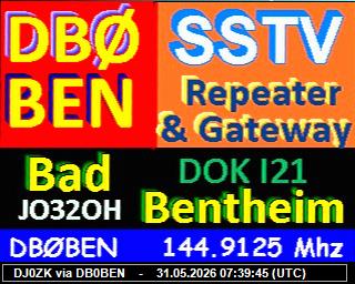 DJ0ZK: 2026053109 de DB0BEN