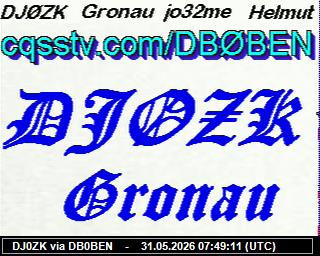 DJ0ZK: 2026053109 de DB0BEN