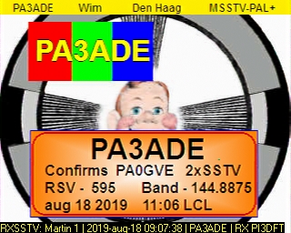 PA3ADE: 2019-08-18 de PI3DFT