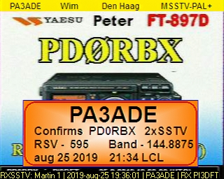 PA3ADE: 2019-08-25 de PI3DFT