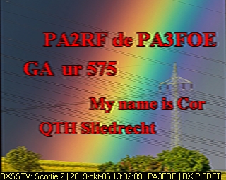 PA3FOE: 2019-10-06 de PI3DFT