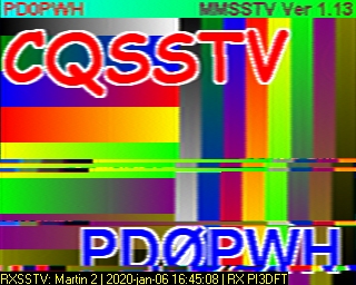 PD0PWH: 2020-01-06 de PI3DFT