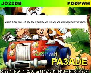 PD0PWH: 2020-01-14 de PI3DFT