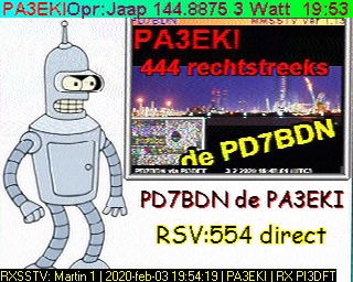 PA3EKI: 2020-02-03 de PI3DFT