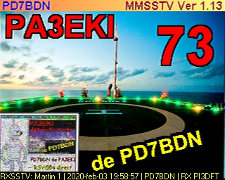 PD7BDN: 2020-02-03 de PI3DFT