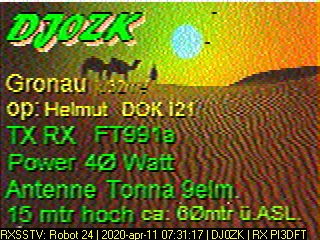 DJ0ZK: 2020-04-11 de PI3DFT