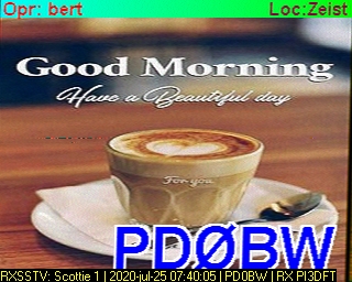 PD0BW: 2020-07-25 de PI3DFT