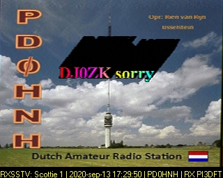 PD0HNH: 2020-09-13 de PI3DFT