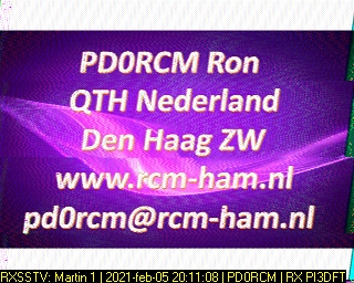 PD0RCM: 2021-02-05 de PI3DFT