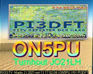 ON5PU: 2021-03-13 de PI3DFT