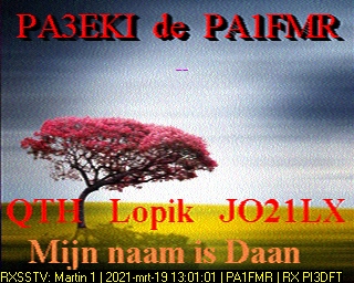 PA1FMR: 2021-03-19 de PI3DFT