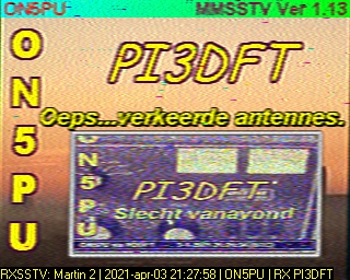 ON5PU: 2021-04-03 de PI3DFT