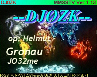 DJ0ZK: 2021-05-09 de PI3DFT