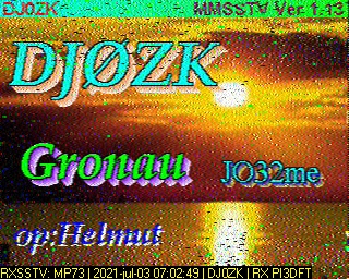 DJ0ZK: 2021-07-03 de PI3DFT