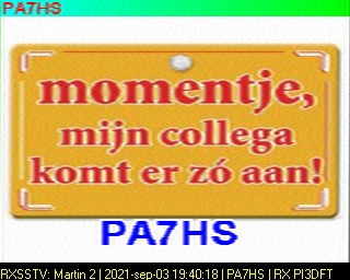 PA7HS: 2021-09-03 de PI3DFT