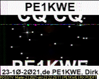 PE1KWE: 2021-10-23 de PI3DFT