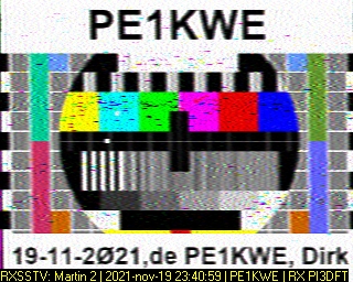 PE1KWE: 2021-11-19 de PI3DFT