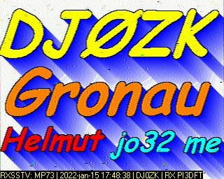 DJ0ZK: 2022-01-15 de PI3DFT